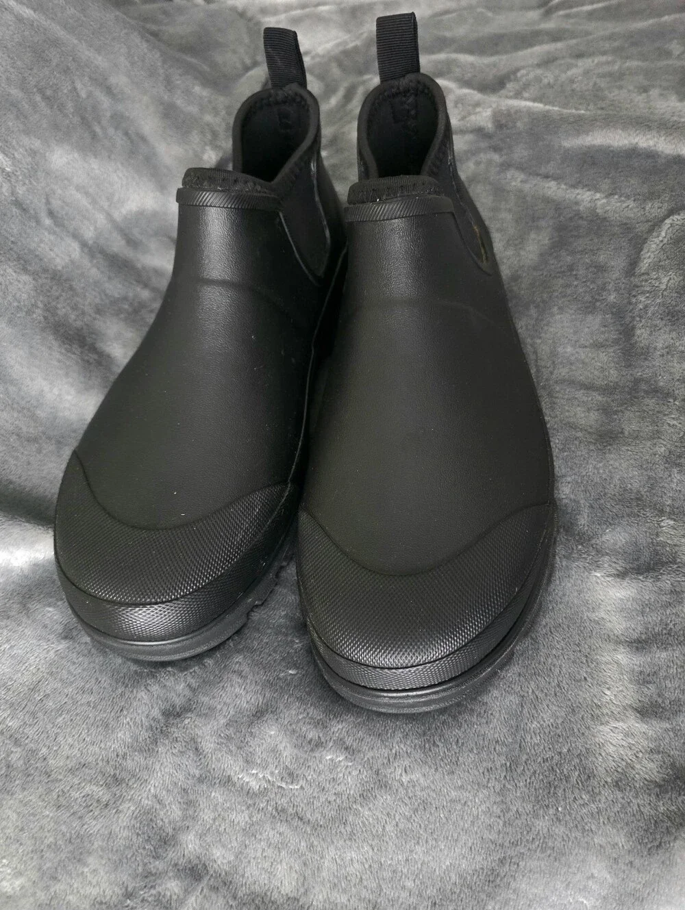 Staheekum Men's Waterproof Ankle Rain Boots Black Size 11